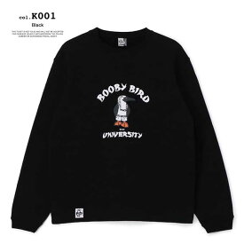 【 CHUMS チャムス 】 かせきさいだぁ Booby UV Crew かせきさいだぁ ブービーバード ユニバーシティ クルートップ CH00-1505 / chums チャムス トレーナー スウェット クルーネック ロゴ かせきさいだぁ氏 コラボ 裏起毛 USAコットン ユニセックス 2025AW /