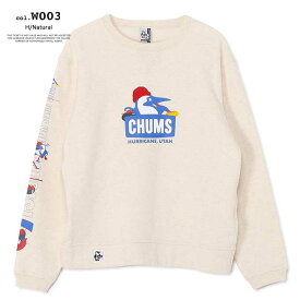 【 CHUMS チャムス 】 Booby Curling Crew Top ブービー カーリング クルートップ CH00-1517 / chums チャムス トレーナー スウェット クルーネック ロゴ カーリング 裏起毛 USAコットン ユニセックス 2025AW /