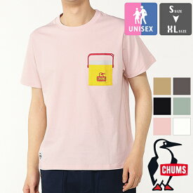 【 CHUMS チャムス 】 Camper Cooler Pocket T-Shirt キャンパークーラーポケット Tシャツ CH01-2360 / ユニセックス 半袖 バックプリント ポケT CH01-2360EC 2024SUMMER