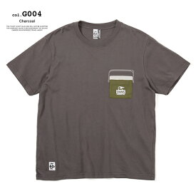 【 CHUMS チャムス 】 Camper Cooler Pocket T-Shirt キャンパークーラーポケット Tシャツ CH01-2360 / ユニセックス 半袖 バックプリント ポケT CH01-2360EC 2024SUMMER