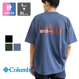 【SALE!!】 Columbia コロンビア James Brook Short Sleeve Tee ジェームス ブルック ショートスリーブ Tシャツ PM0121 / 半袖 丸首 クルーネック バックプリント オーバーサイズ ビッグシルエット 吸水 速乾 UVケア 紫外線カット メンズ レディース ユニセックス 23SUMMER/