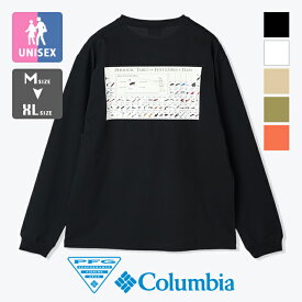 【SALE!!】 【 Columbia コロンビア 】 DESPAIR BAY LONG SLEEVE TEE ディスペアー ベイ ロングスリーブ Tシャツ PM0813 / 長袖 ロンT プリントT バックプリント 丸首 クルーネック UVカット UPF25 紫外線カット PFG メンズ レディース ユニセックス 22AW/