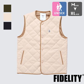 【SALE!!】 【 FIDELITY フィデリティ 】 TRPU KARSEY QUILTING VEST キルティング ベスト 23775022 / フィデリティ キルティング ベスト ダイアキルト アウター ワンポイント コーデュロイ パイピング ユニセックス 2023AW