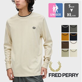 【 FRED PERRY フレッドペリー 】 Twin Tipped Long Sleeve T-Shirt ツイン ティップド L/S Tシャツ M9602 / 長袖 ロンT ワンポイント 無地 カットソー メンズ レディース ユニセックス 2024SPRING/