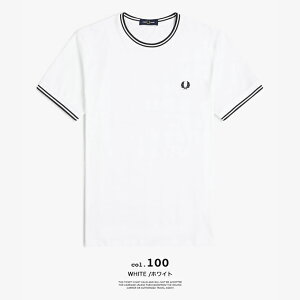 �y FRED PERRY �t���b�h�y���[ �z Twin Tipped T-Shirt �c�C���e�B�b�v�h T�V���c M1588 / ���� �ێ� �N���[�l�b�N ���n �����|�C���g ���u���C�� �����Y ���f�B�[�X ���j�Z�b�N�X 2025SUMMER/