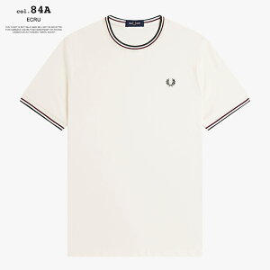 �y FRED PERRY �t���b�h�y���[ �z Twin Tipped T-Shirt �c�C���e�B�b�v�h T�V���c M1588V / �t���b�h�y���[ ����T�V���c �l�b�N���C�� �ێ� �N���[�l�b�N ���n �����|�C���g ���[�����@�h�J ���u���C�� 