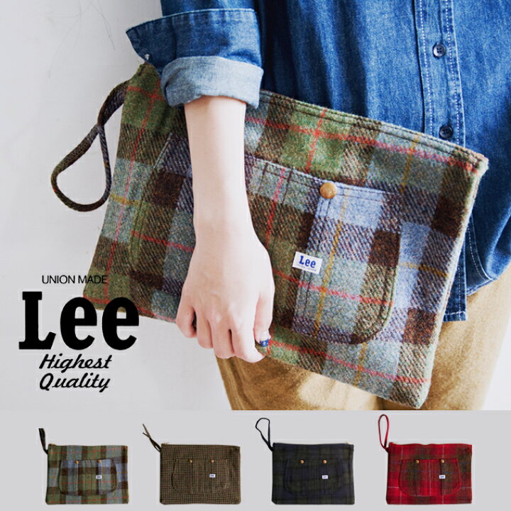楽天市場】【SALE!!】【 Lee リー】 OVERALLツイードクラッチバッグ/人 