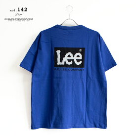 【 Lee リー 】 Lee バックプリント ボックスロゴ ショートスリーブ Tee LT3132 / メンズ Mens 半袖 Tシャツ バックプリント ロゴ刺繍 ワンポイント 2024SUMMER