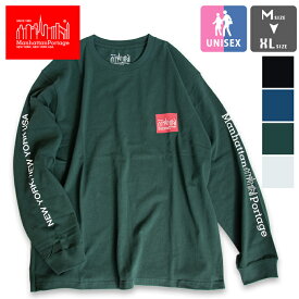 【SALE!!】 【 Manhattan Portage マンハッタンポーテージ 】 ロングスリーブ プリント Tシャツ Long Sleeve Print T-Shirt MP-M371 / マンハッタン Tシャツ 長袖 tee 袖プリント メンズ レディース ユニセックス 2023AW