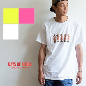 【夏割!!】【 DAYS OF ALOHA デイズオブアロハ 】フラドールプリントS/S Tシャツ DHHULA-2 / 半袖 フォトプリント フォトT 丸首 クルーネック トップス ハワイ ハワイアン HAWAII フラガール メンズ レディース ユニセックス /