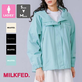 【 MILKFED. ミルクフェド 】 BACK LOGO MOUNTAIN PARKA MILKFED. バックロゴ マウンテンパーカー 103231021001 / MILKFED.　ミルクフェド マウンテンパーカー シェルジャケット ライトジャケット アウター マンパ ロゴ バックプリント パーカー フード ストリート 23SPRING