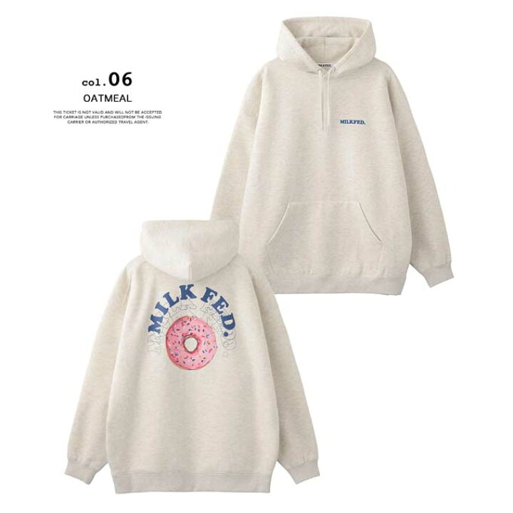 楽天市場】【 MILKFED. ミルクフェド 】 ROUND DONUTS SWEAT HOODIE 