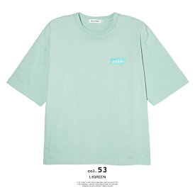 【 MILKFED. ミルクフェド 】 MELT BAR WIDE S/S TEE メルト バー ロゴ 半袖 ワイド Tシャツ 103242011018 / MILKFED.　ミルクフェド 半袖Tシャツ Tシャツ ワンポイント バーロゴ バックプリント 定番 ベーシック ワイド 2024SUMMER