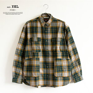 �y NANGA �i���K �z FADE TARTAN CHECK CAMP SHIRT �t�F�[�h �^�[�^���`�F�b�N �L�����v�V���c N2530-1I107A / �i���K �V���c ���� �`�F�b�N�V���c �A�E�g�h�A �L�����v �X�i�b�v�{�^�� 2025AW