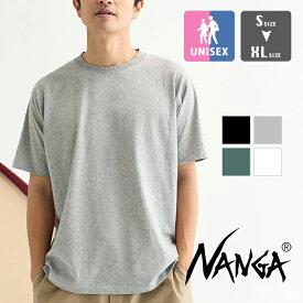 【 NANGA ナンガ 】 ECO HYBRID DAILY TEE エコ ハイブリッド デイリーティー NW2211-1G214 / Tシャツ 半袖 丸首 クルーネック 無地 リサイクルコットン ポリエステル メンズ レディース ユニセックス 23SUMMER/