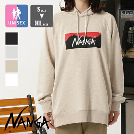 【 NANGA ナンガ 】 ECO HYBRID BOX LOGO SWEAT HOODIE エコ ハイブリッド ボックス ロゴ スウェット フーディー NW2311-1F202 / NANGA ナンガ スウェット パーカー フーディー BOX ロゴ プリント アウトドア メンズ レディース ユニセックス 定番 2023AW