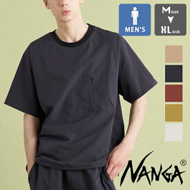 【 NANGA ナンガ 】 DOT AIR COMFY TEE ドットエア コンフィー ティー NW2411-1E904-A / NANGA ナンガ 半袖Tシャツ Tシャツ カットソー 吸汗 速乾 機能素材 ドットエアー メンズ 2024SUMMER