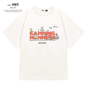 �y NANGA �i���K �z ECO HYBRID CAMPING MANNERS WILD ANIMALS TEE(UNISEX) �G�R�n�C�u���b�h �L�����s���O�}�i�[�Y ���C���h�A�j�}���Y �e�B�[ NW2411-1G800-A / NANGA �i���K T�V���c ���� �v�����g �ێ� �N���[�l�b