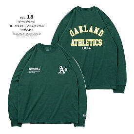 【 NEW ERA ニューエラ 】 MLB Apparel MLB ロゴ L/S Tシャツ 137554 / 長袖 ロンT クルーネック 丸首 バックプリント ヤンキース ドジャース メンズ レディース ユニセックス 13755413 13755418 13755419 13755420 13755421 13755422 2023AW/