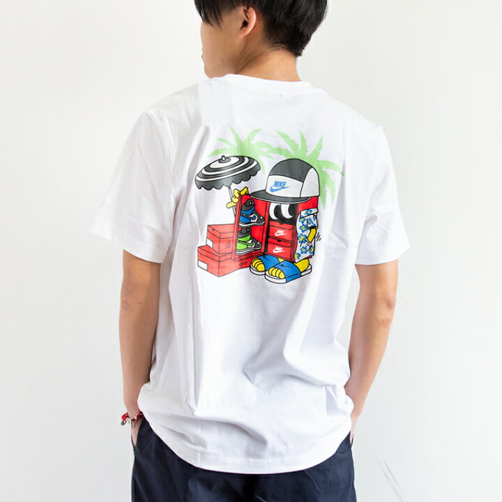 楽天市場 Sale Nike ナイキ シューズボックス バックプリント 半袖tシャツ Dd1261 Tシャツ 半袖 プリントt クルーネック 丸首 ロゴ プリント ブランド スニーカー イラスト グラフィック スポーティ カジュアル シンプル 春夏 Nike Tシャツ ナイキ Tシャツ