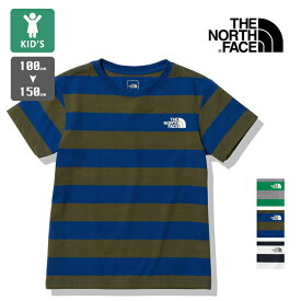 【 THE NORTH FACE ザ ノースフェイス 】 S/S Field Border Tee キッズ ショートスリーブ フィールド ボーダー ティー NTJ32321 / Tシャツ 半袖 丸首 クルーネック 太ボーダー 子供 ジュニア ボーイズ ガールズ ユニセックス 100cm 110cm 120cm 130cm 140cm 150cm 23SUMMER/