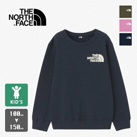 【 THE NORTH FACE ザ ノースフェイス 】 キッズ Frontview Crew フロントビュー クルー NTJ62262 / スウェット スエット トレーナー クルーネック 丸首 長袖 裏起毛 ワンポイント 子供 ボーイズ ガールズ ユニセックス 100cm 110cm 120cm 130cm 140cm 150cm 2023AW/