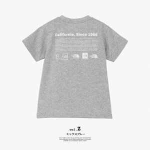 【 THE NORTH FACE ザ・ノース・フェイス 】 T S/S Historical Logo Tee トドラー ショートスリーブ ヒストリカル ロゴ ティー NTT32556 / Tシャツ 半袖 丸首 クルーネック バックプリント UVケア紫外線カッ