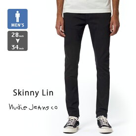 【 Nudie Jeans ヌーディージーンズ 】 スキニー リン ブラック ブラック Skinny Lin Black Black 53161-1011 SKINNYLIN-180 / ヌーディージーンズ skinny lin デニム スキニー ストレッチ メンズ 黒パンツ