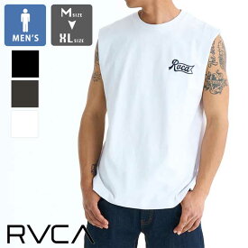【 RVCA ルーカ 】 メンズ PEN SCRIPT TT タンクトップ BF041357 / rvca ルーカ Tシャツ 半袖 タンクトップ バックプリント 刺繍 ロゴ カットソー カットオフ メンズ トップス 2025SUMMER /