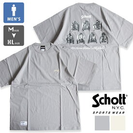 【SALE!!】 【 Schott ショット 】 半袖 Tシャツ "スタンダードレザー" S/S T-SHIRT "STANDARD LEATHER" 782-3134035 / schott Tシャツ トップス メンズ レディース バックプリント ロゴ 刺繍 ワンポイント 春夏 23SS