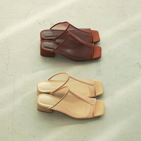 【SALE!!】【 TODAYFUL トゥデイフル 】 Sheer Piping Sandals シアー パイピング サンダル 12111038 / 靴 サンダル オープントゥ チュール シアー メッシュ 透け感 サテン 太ヒール エレガント シンプル LIFE's ライフズ 春 夏 レディース 21SS