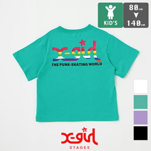 �ySALE!!�z �y X-girl Stage �G�b�N�X�K�[�� �L�b�Y �z �o�b�N���C���{�[���S����T�V���c 9232209 / KIDS �L�b�Y ���� T�V���c �K�[���Y �o�b�N�v�����g 9232209EC 2023SUMMER