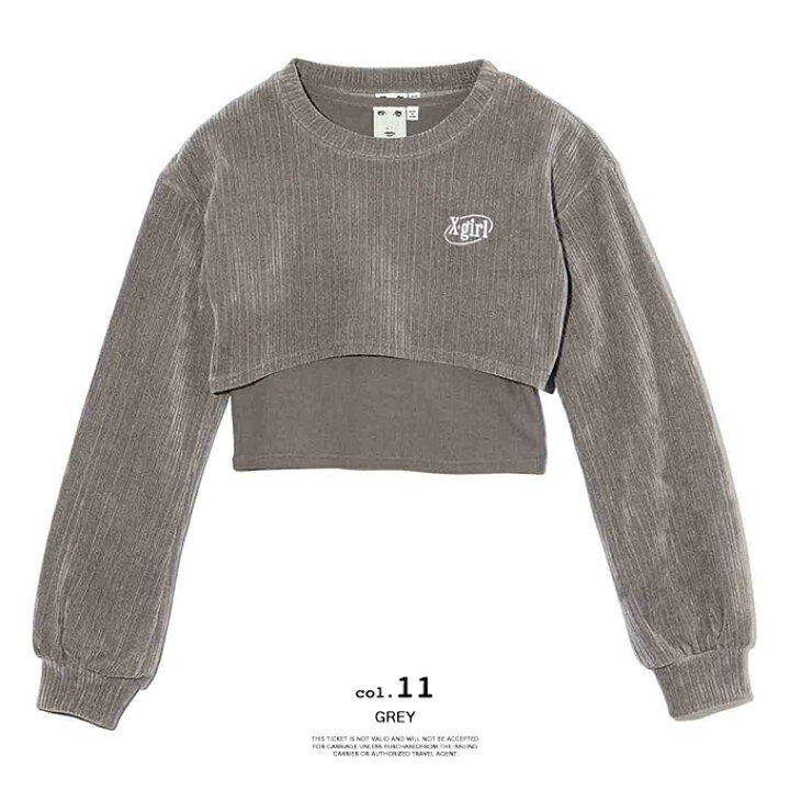 楽天市場】【 X-girl エックスガール 】 SLANTED OVAL LOGO 2P LAYERED 
