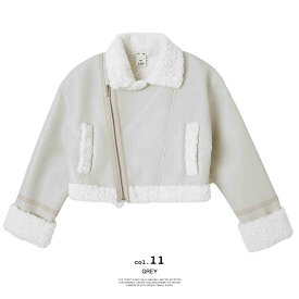 【SALE!!】 【 X-girl エックスガール 】 CROPPED FAUX MOUTON RIDER'S JACKET X-girl クロップド丈 フェイク ムートン ライダース ジャケット 105234021007 / x-girl ムートンジャケット フェイクムートン ショート丈 アウター ボア アメカジ Y2K 2023AW