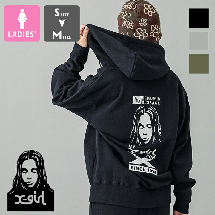楽天市場】【 X-girl エックスガール 】 BY X-GIRL FOR X ZIP UP SWEAT  