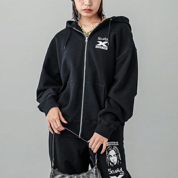 楽天市場】【 X-girl エックスガール 】 BY X-GIRL FOR X ZIP UP SWEAT  