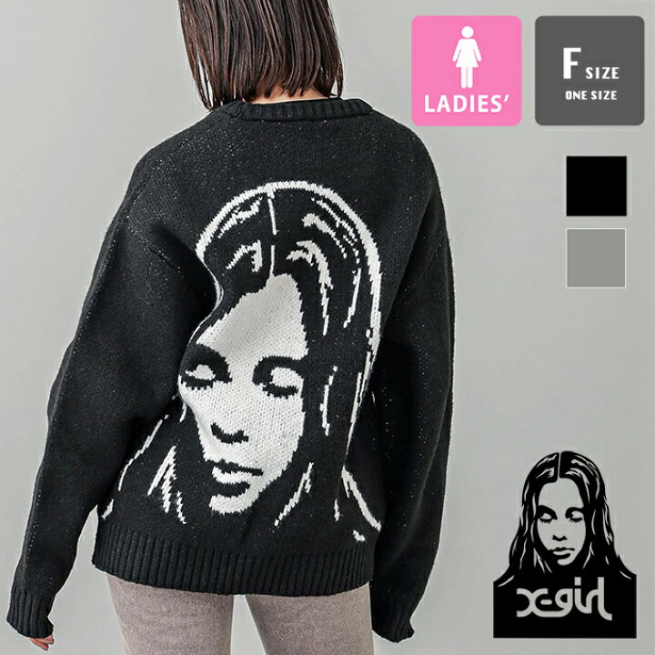 楽天市場】【 X-girl エックスガール 】 FACE KNIT CARDIGAN フェイス  