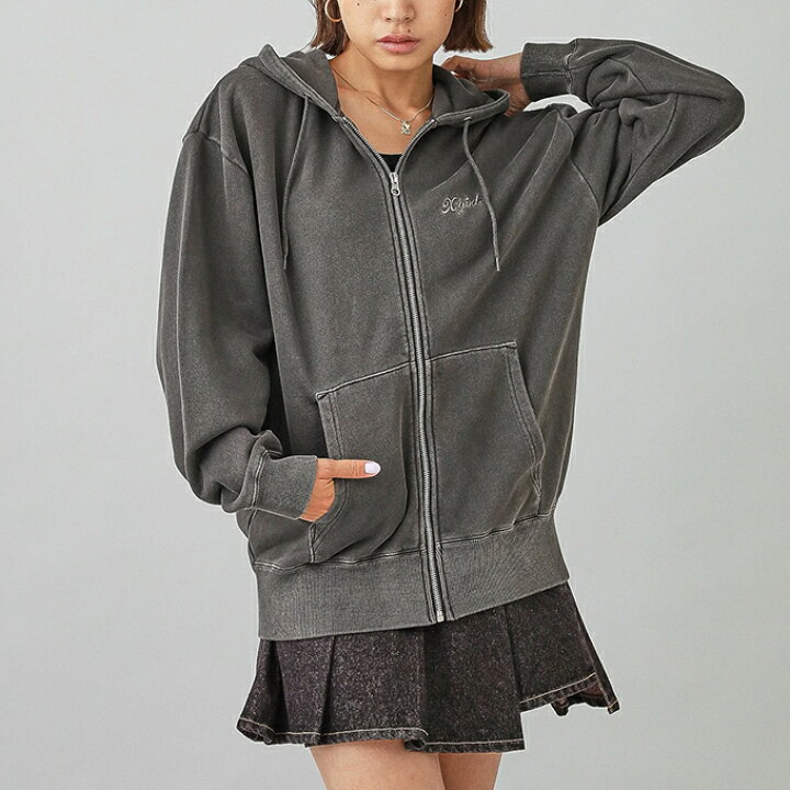 楽天市場】【 X-girl エックスガール 】 FACE PIGMENT DYED ZIP UP  