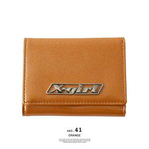 �y X-girl �G�b�N�X�K�[�� �z LOGO PLATE MINI WALLET ���S �v���[�g �~�j �E�H���b�g 105252054008 / x-girl �G�b�N�X�K�[�� �~�j�E�H���b�g ���z �T�C�t �O�܂� ���K���� �t�F�C�N���U�[ ���� ���^���b�N