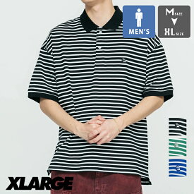 【 XLARGE エクストララージ 】 EMBROIDERED STRIPED POLO SHIRT XLARGE エンブロイダリード ストライプ ポロシャツ 101232013006 / ボーダーポロシャツ 半袖 メンズ 父の日 ポロシャツ ストライプ ボーダー 23SUMMER