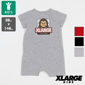 【 XLARGE KIDS エクストララージ キッズ 】 ゴリラ半袖カバーオール ロンパース 9441501 / 男の子 男児 半袖 出産祝い ベビー オールインワン ギフト 9441501EC 2024SUMMER