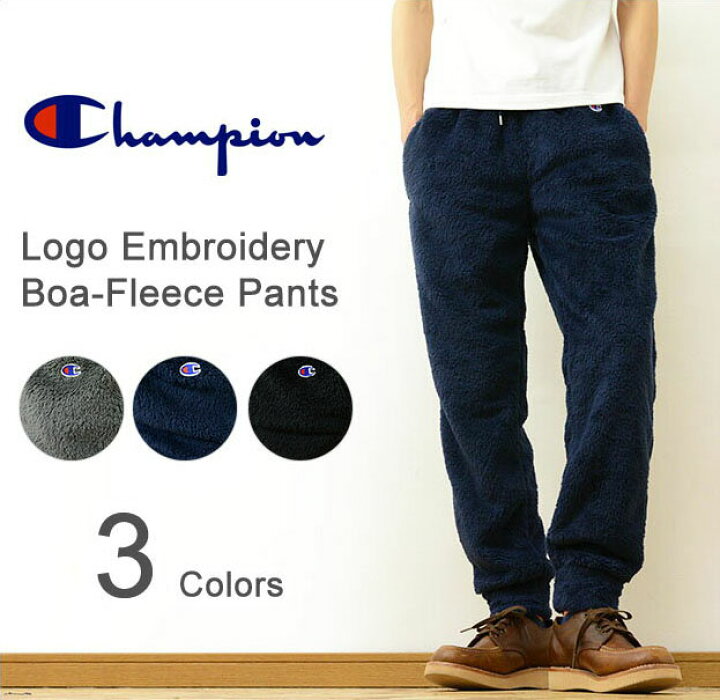 楽天市場】Champion（チャンピオン） ロゴ 刺繍 ボア フリース 