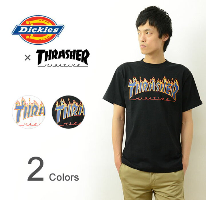 楽天市場】Dickies×THRASHER（ディッキーズ×スラッシャー） フレイム  