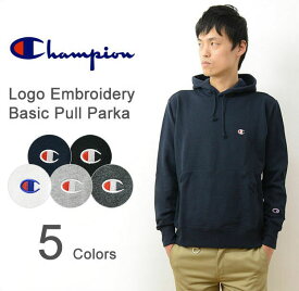 Champion（チャンピオン） ロゴ 刺繍 ベーシック プルパーカー メンズ レディース Cロゴ トレーナー スウェット スエット 裏毛 パイル タオル フード フーディ アメカジ スポーツ 大きいサイズ ビッグサイズ対応 XL XXL 3L 白 グレー 黒 ネイビー ブラック【C3-Q101】