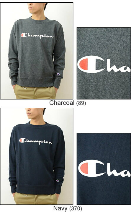 楽天市場】Champion（チャンピオン） ロゴ プリント クルーネック 