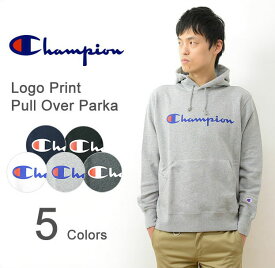 Champion（チャンピオン） ロゴ プリント プルオーバー パーカー メンズ レディース Cロゴ トレーナー スウェット スエット 裏毛 パイル タオル フード フーディ アメカジ スポーツ 大きいサイズ ビッグサイズ対応 XL XXL 3L 白 グレー 黒 ネイビー ブラック 【C3-J117】