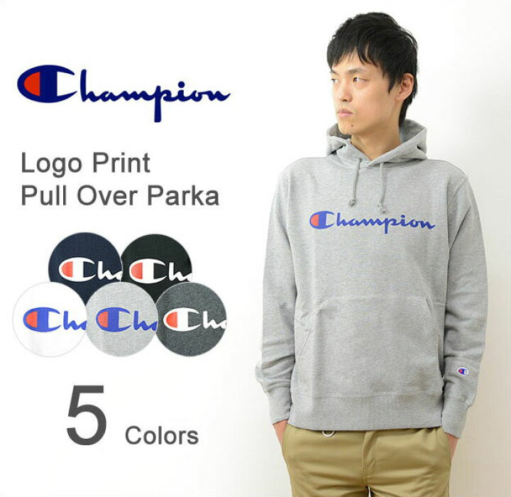 楽天市場】Champion（チャンピオン） ロゴ プリント プルオーバー 