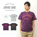 『FOOTBALL』 アメカジ プリント 半袖 Tシャツ メンズ レディース ゆったり オーバーサイズ 大きいサイズ ビッグサイズ対応 XL 2L XXL 3L オリジナル ブランド 丸胴 厚手 トップス Tシャツ ティーシャツ おしゃれ 白 黒 カリフォルニア 古着風 フットボール 【ST-FOOT】
