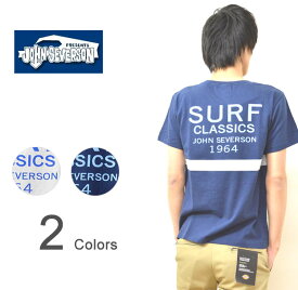 JOHN SEVERSON（ジョンセバーソン） 『SURF CLASSICS』 半袖 ポケットTシャツ ボーダー柄 カットソー バックプリント サーフ サーファー SUNSURF サンサーフ 【JS76254】