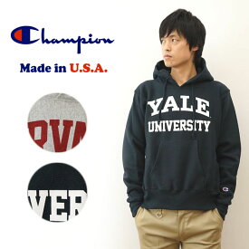 Champion（チャンピオン） リバースウィーブ プルオーバー スウェット パーカー フーディ カレッジプリント USモデル メンズ レディース スエット ヘビーウェイト アメカジ ストリート USA アメリカ 規格 企画 MADE IN USA 裏起毛 ネイビー グレー 【C5-S102】【C5-S103】